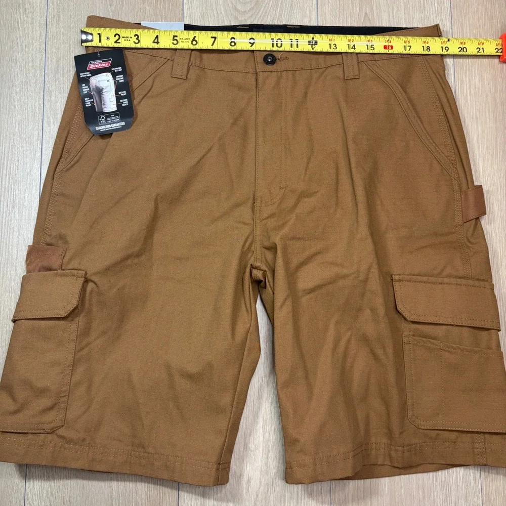 Genuine Dickies Ripstop Ultimate Cargo Shorts Brown Relaxed Fit 36 11